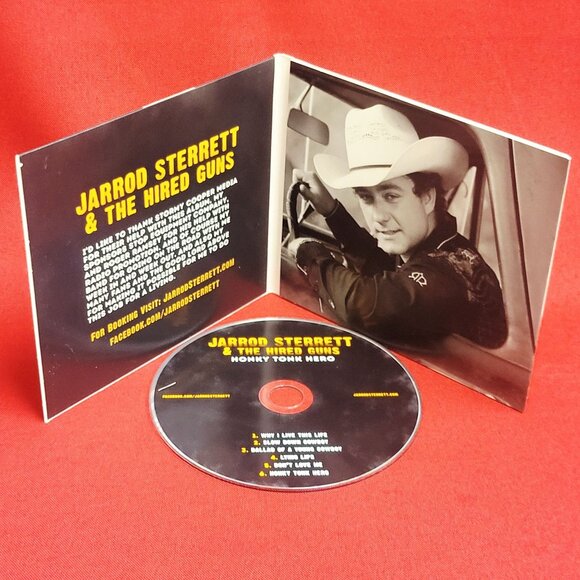 Jarrod Sterrett & The Hired Guns Honky Tonk Hero CD 2015 Signed - Picture 6 of 8